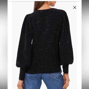 1. State Black Speckled Crew Neck Sweater